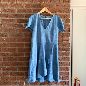 J.Crew NWOT blue chambray asymmetrical dress